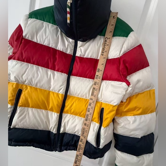 HBC STRIPES Colorblock Down Puffer Jacket - Picture 5 of 8